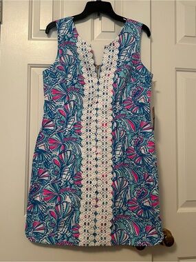 Lilly Pulitzer for Target 20th Anniversary Shift Dress My Fans Shell Size 12 NWT